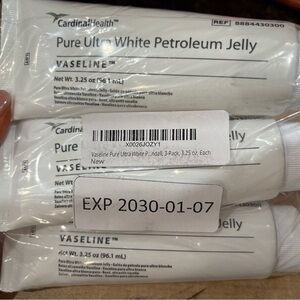 CardinalHealth Pure Ultra White Petroleum Jelly Tubes, 3.25oz Each New Lot Of 3
